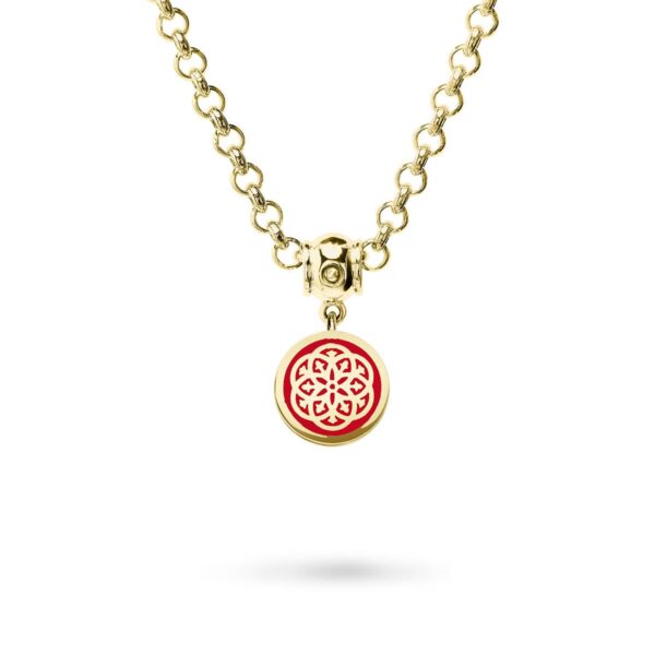 Подвеска Stamp red gold