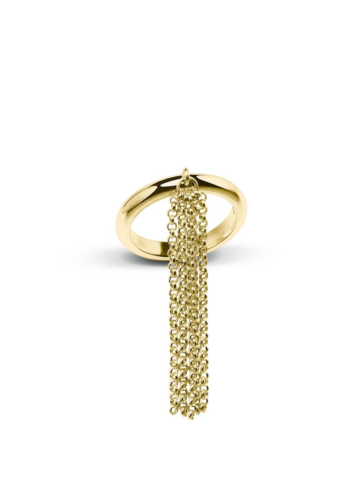 Кольцо Chains gold