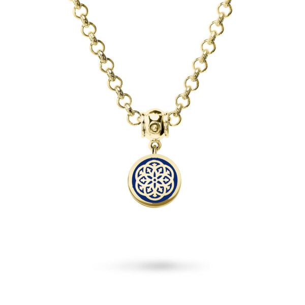 Подвеска Stamp blue gold