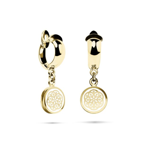 Серьги Stamp white gold