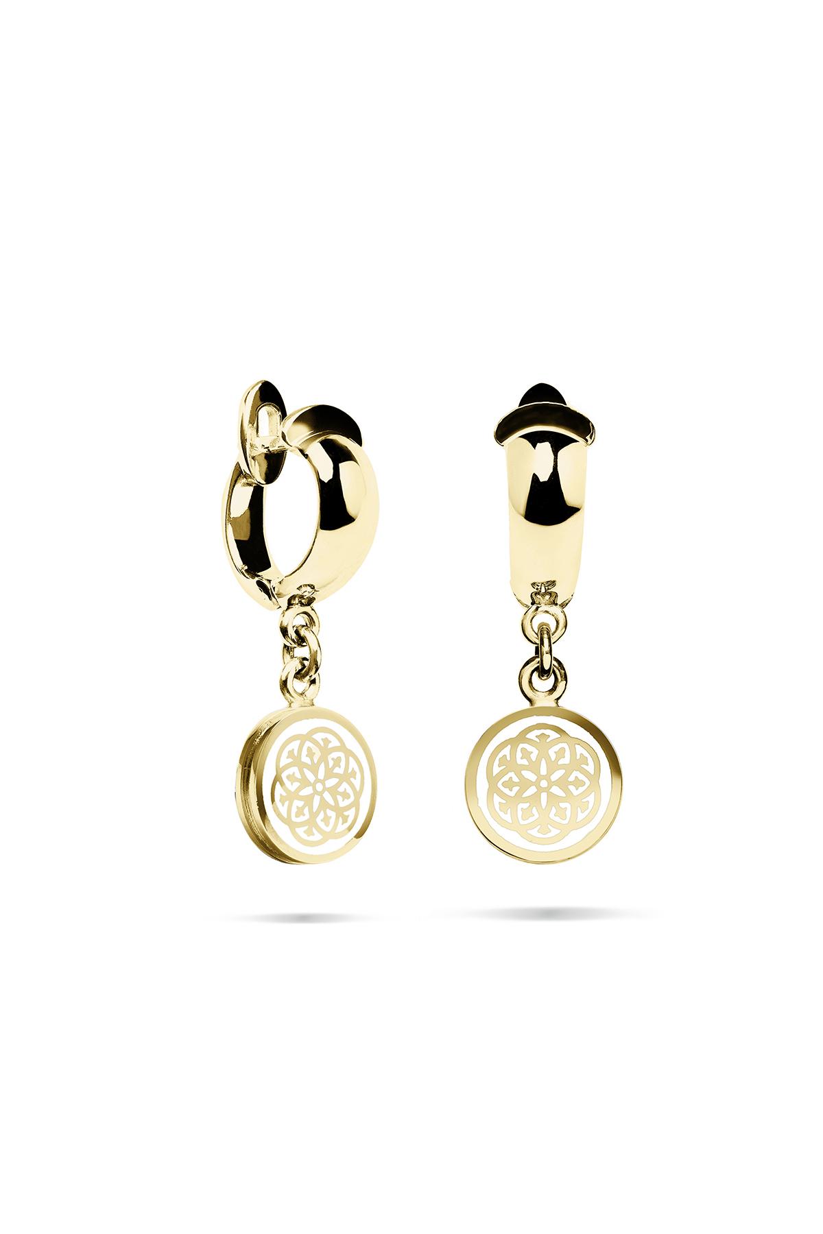 Серьги Stamp white gold