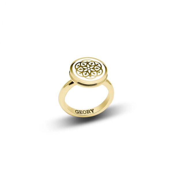 Кольцо Stamp white gold