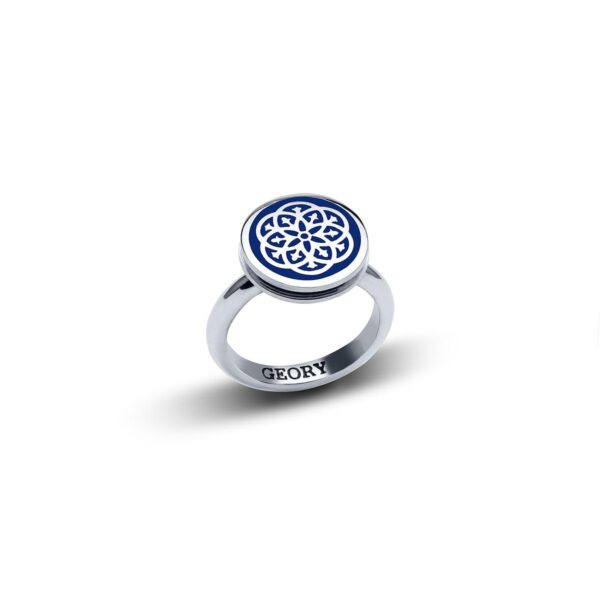 Кольцо Stamp blue
