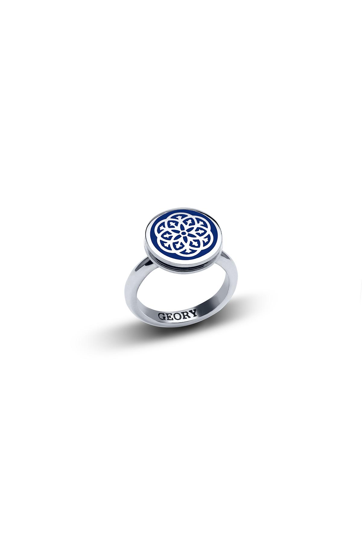 Кольцо Stamp blue