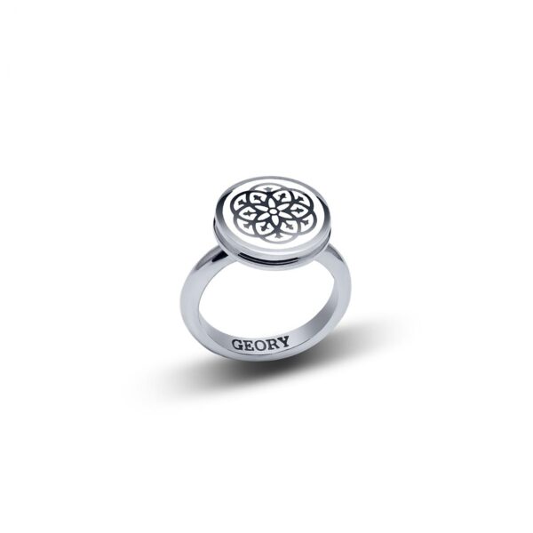 Кольцо Stamp white